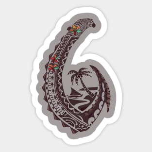 Samoan Viilage Tribal Hook Sticker